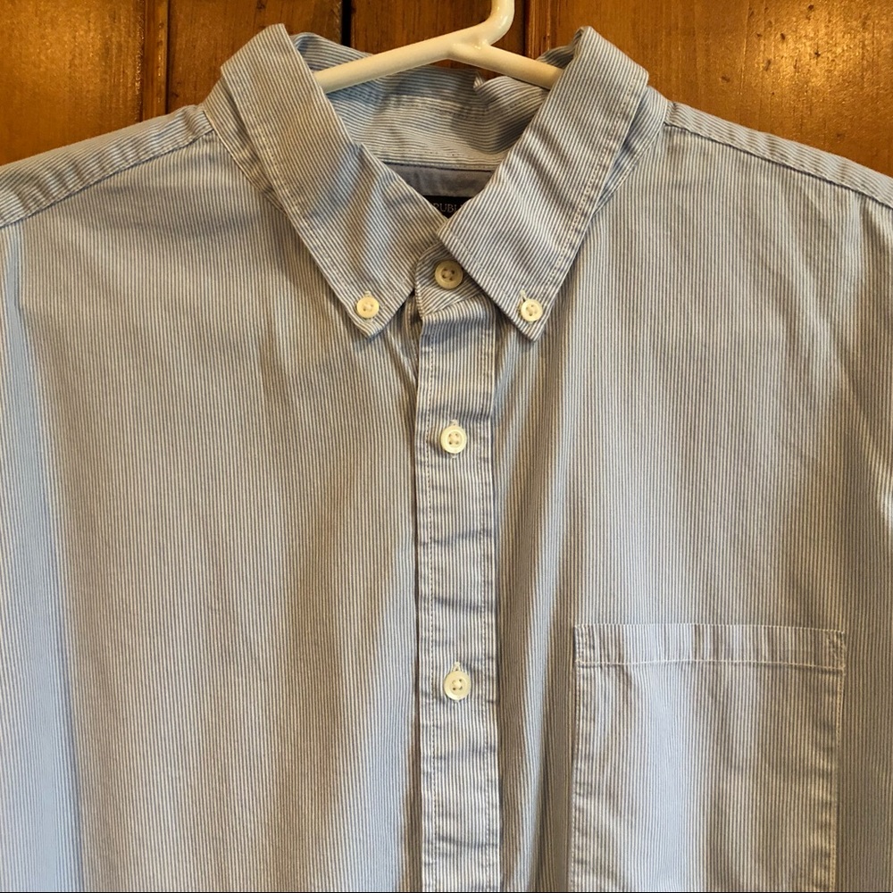 Light Blue Lined Button Down Men’s Work Shirt - image 2